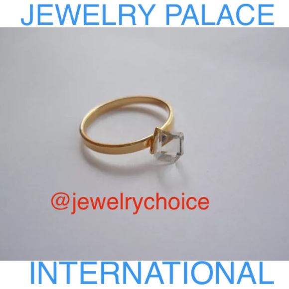 🆕14K Gold Filled White Square Crystal Kids Ring. - Picture 4 of 12